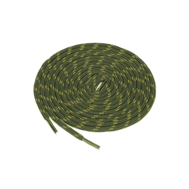 INSPIRE CHIC 3 Paires Lacets Ronds Antidérapants Résistants à l'Usure pour Bottes pour la Randonnée la Marche Chaussures d'Extérieur Vert Armée Jaune 120cm / 47.24 Pieds