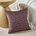 thumbnail image 4 of Fancy Homi 4 pack Purple Floral Vintage Square Decorative Throw Pillow Covers 16x16 inch for Couch Sofa Bed Living Room, Modern Farmhouse Bobo Cottagecore Home Decor,Soft Cotton Linen Cushion Covers, 4 of 6