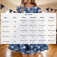thumbnail image 4 of MKOSPLRT Cute Girls Independence Day Dress Summer Floral Printed Round Neck Double Ruffle Sleeve Sundress Casual Holiday Party Clothes for Girls 5-14 Years, 4 of 9