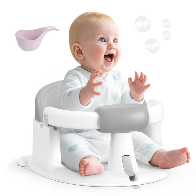 Asiento de baño para bebés PANUSU con ventosas y soporte 360°