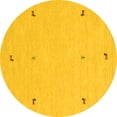 thumbnail image 1 of Ahgly Company Indoor Round Solid Yellow Modern Area Rugs, 8' Round, 1 of 4