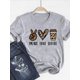 thumbnail image 3 of Camiseta básica para mujer, ropa estampada, camiseta de leopardo, corazón de amor, tendencia, Top bonito de verano, Camiseta estampada de manga corta a la moda, 3 of 5