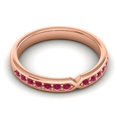 thumbnail image 3 of 0.20 T.C.W Fancy Round Cut Red Ruby Gemstone Bridal Eternity Band for Wedding Solid 14K Rose Gold Size 7.5 by Diamond-Capitals, 3 of 8