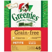 (12 pack) (12 Pack) GREENIES Holiday Limited Edition Packaging Grain Free Petite Dog Dental Treats, 45-Count, 27 oz. Box
