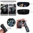 thumbnail image 7 of Uorisanigo Tropical Turtle Seat Cover Full Set Include Wheel Cover Protector Seat Belt Cushion Absorbent Car Coasters Trash Bin Air Vent Storage Rearview Mirror Cover Key Chains, Set of 15, 7 of 7