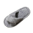 thumbnail image 2 of Willtoo Womens Slippers Open Toe House Fuzzy Slipper for Women Criss Cross Corduroy Shoes Indoor Outdoor Light Gray 9 Wide, 2 of 5