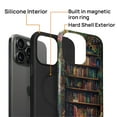 thumbnail image 3 of FKBRCL4U for iPhone 14 Pro Max Compatible with Magsafe Case Retro Vintage Dark Bookshelf Plants Pattern for Girl Boy Full Body Magnetic Design Soft Silicone Protection, 3 of 7