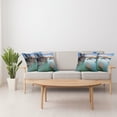 thumbnail image 4 of Ambesonne Nautical Throw Pillow Cover 4 Pack, Romantic Lake Sunset, 20", Blue Grey, 4 of 7
