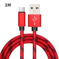 thumbnail image 1 of VONKY Charging Cable Type-C Fast Charger Cord Nylon Braided Data Wire Phone Cable Accessory, 1 Meter, Red, 1 of 6