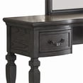 thumbnail image 4 of Poundex Furniture Wood Vanity Set with Stool and Mirror in Gray Color, 4 of 10