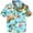 Blue, variant on SSLR Big Boys' Santa Claus Party Tropical Ugly Hawaiian Christmas Shirts Casual Button Down Shirts