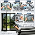 thumbnail image 7 of Total Blackout Window Privacy Film Day and Night 100% Light Blocking Static Cling Room Darkening Window Tint Black Door Stickers for Home Office, No Glue Anti-UV, 20 inch×16.4ft, 7 of 7