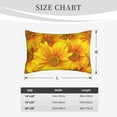 thumbnail image 6 of Daiia 3D Sunflowers Bedding Waterproof Pillow Protector Zippered Queen – Bed Bug Proof Pillow Encasement-16"x24", 6 of 9