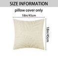 thumbnail image 5 of Unique Bargains Basho Leaf Pattern Cushion Covers Solid Fluffy Plush Pillow Covers 2 Pcs Beige 18" x 18", 5 of 6