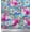 Turquoise Blue, variant on Soimoi Blue Cotton Duck Fabric Green & Pink Floral Decor Fabric Printed BTY 42 Inch Wide
