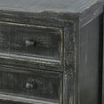 thumbnail image 3 of Rena Side End Table with 3 Drawers, 28 Inch Rustic Black Mahogany Wood, 3 of 5
