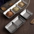 thumbnail image 3 of Stainless Steel Sauce Dish, Divided Seasoning Sauce Dip Bowl, 1/2/3/4 Compartment Korean Ketchup Sauce Bowl, Vinegar Soy Spice Condiment Tray for Home Restaurant, 1Pc, 3 of 8
