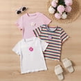 thumbnail image 2 of Gibobby Girls T-Shirts,3-Pack Casual Summer Crew Neck Pullover Short Sleeve Tops Fashion Top For 2t 3t 4t 5t 6t 7t Toddler Girls Summer Clothes(6-7 Years,Pink), 2 of 5