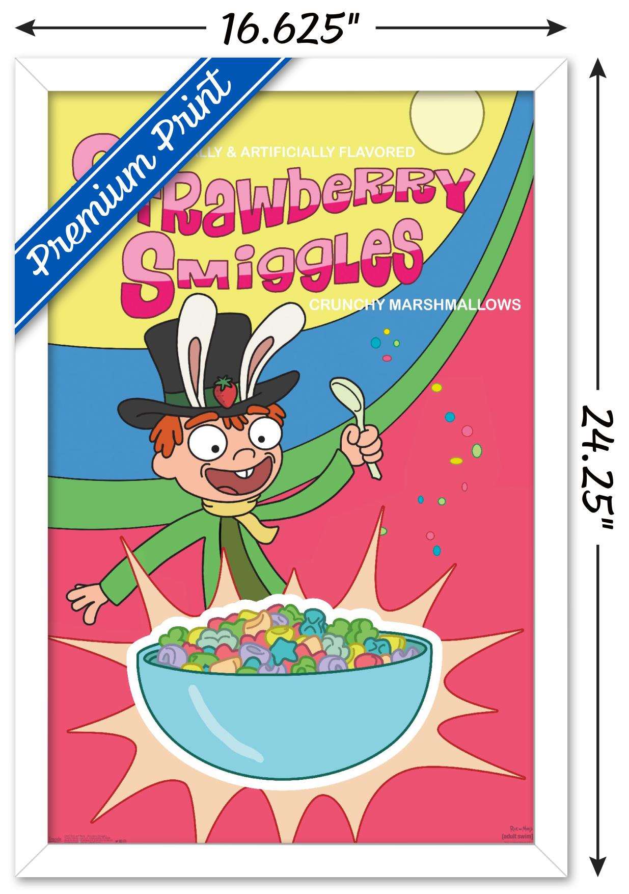 Rick And Morty - Strawberry Smiggles Wall Poster, 14.725" x 22.375", Framed