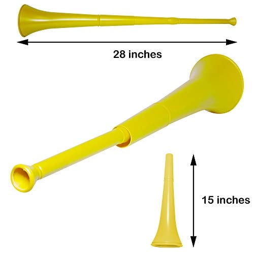 Windy City Novelties Copa Mundial Plapsible Stadium Horn - 28 "(amarillo)