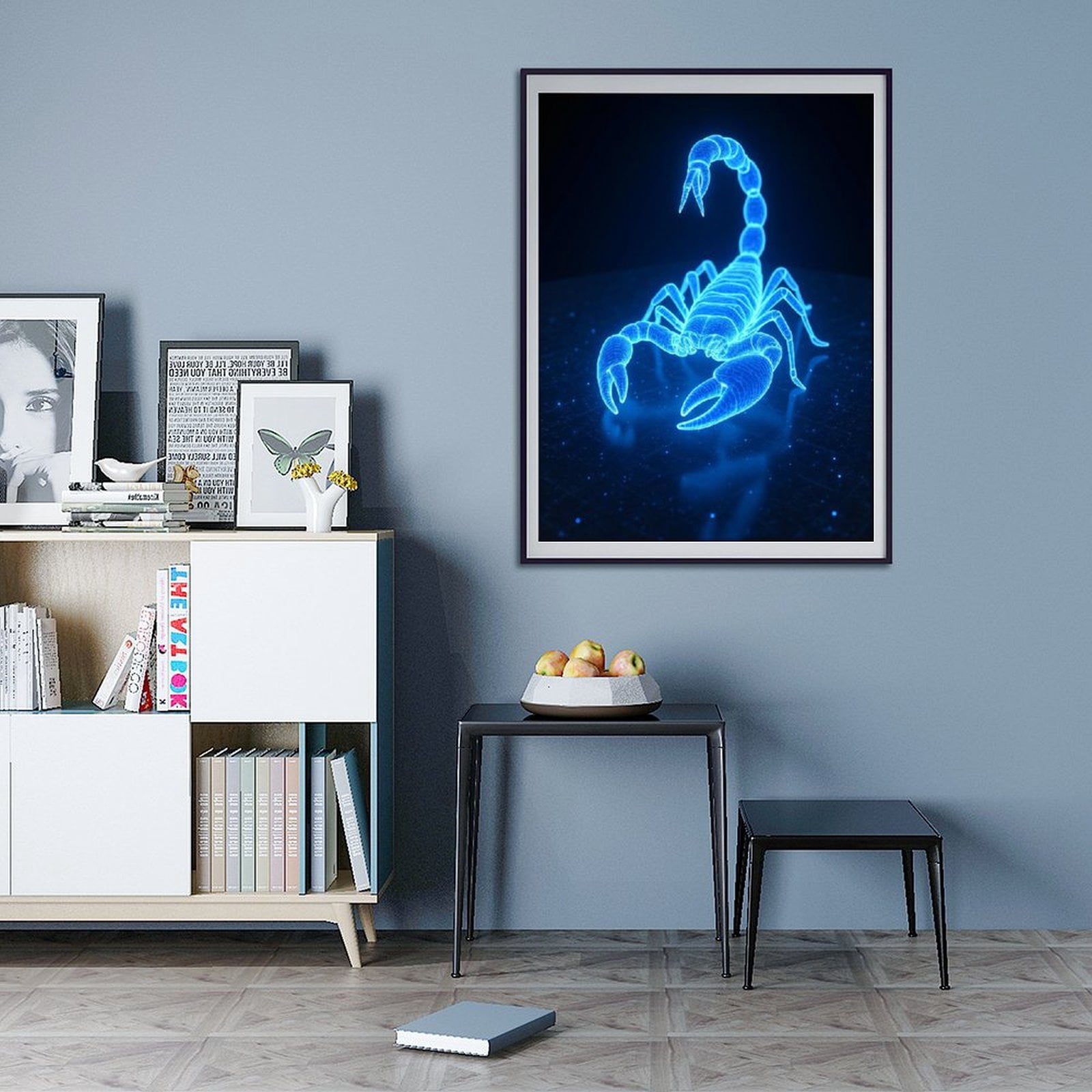 Diamond Art Kit for Adults, Holographic Scorpion Digital Art Diamond Painting for Adults Beginners, 5D DIY Diamond Art Painting Kits, Colorful Diamond Painting Craft for Home Decor 12x16