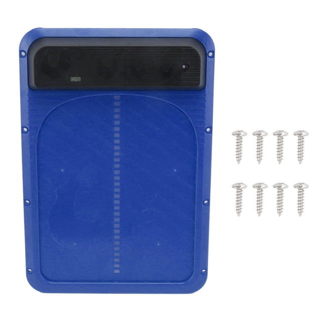 Abridor automático de puerta para gallinero con sensor de luz y batería, color azul