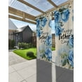 thumbnail image 3 of nqOlkjepod Outdoor Curtains for Patio Waterproof, Happy Father's Day Outdoor Privacy Panels Grommet, Blue Spring Floral Vintage Blackout Outside Curtains for Porch/Cabana/Pergola 54"x108", 2 Panels, 3 of 8