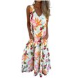 thumbnail image 2 of Aqestyerly Robe Sans Manches à Col en V Imprimée pour Femmes, Design avec Poche Non Positionnée, Légère et Élégante, Parfaite pour l'Été, 2 of 6