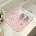 thumbnail image 4 of Yayeee Dish Drying Mat for Kitchen Counter 18" x 24" Microfiber Super Absorbent Coffee Decorative Pad, Love in The Air, 4 of 9