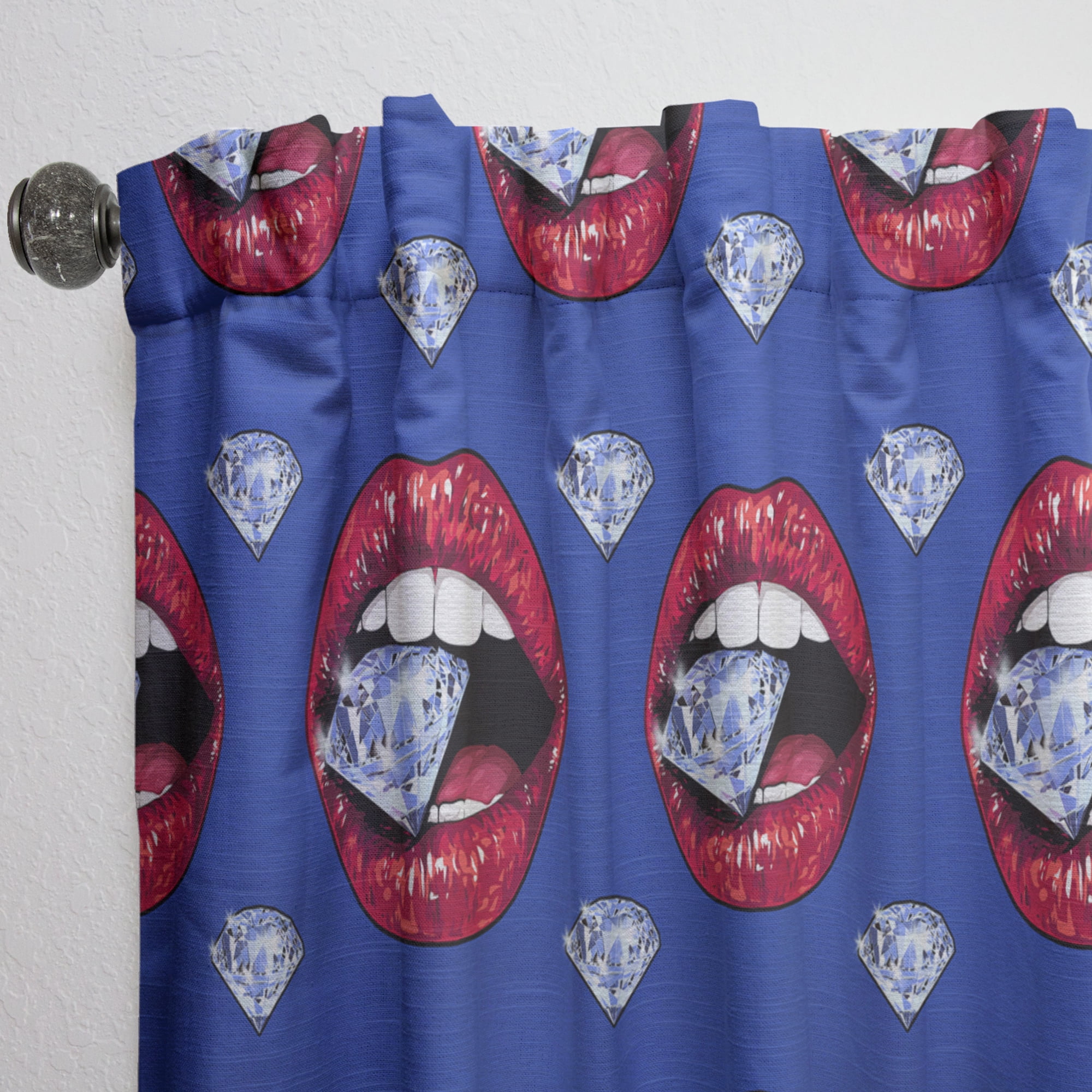 Designart 'Vintage Birght Blue Door' Modern Curtain Panel