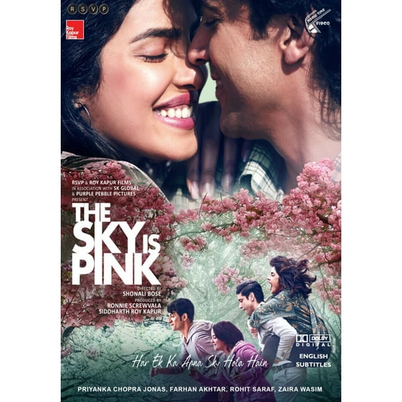 "The Sky is Pink Hindi DVD - Subtitles - By Priyanka Chopra Jonas, Farhan Akhta"