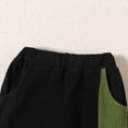 thumbnail image 5 of Outfit for Boys 6-7 Toddler Boys Girls Long Sleeve Patchwork Colour T Shirt Pullover Tops Pants Kids Outfits Black, 5-6 Years, 5 of 7