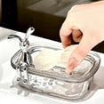 thumbnail image 4 of Easter Rabbit Soap Box Double Layer Drainage Bathroom Storage Tray High End Toilet Soap Dish with Removable Decor Kitchen Household Light Soap Holder Organizer Easter Decorations Gift, 4 of 9