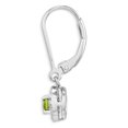 thumbnail image 1 of Sterling Silver Rhodium-plated Diam. & Peridot Earrings QBE11AUG, 1 of 2