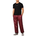 thumbnail image 2 of INSPIRE CHIC Sequin Pants for Men's Elastic Waist 70s Disco Costume Shiny Party Trousers 28 Red, 2 of 5