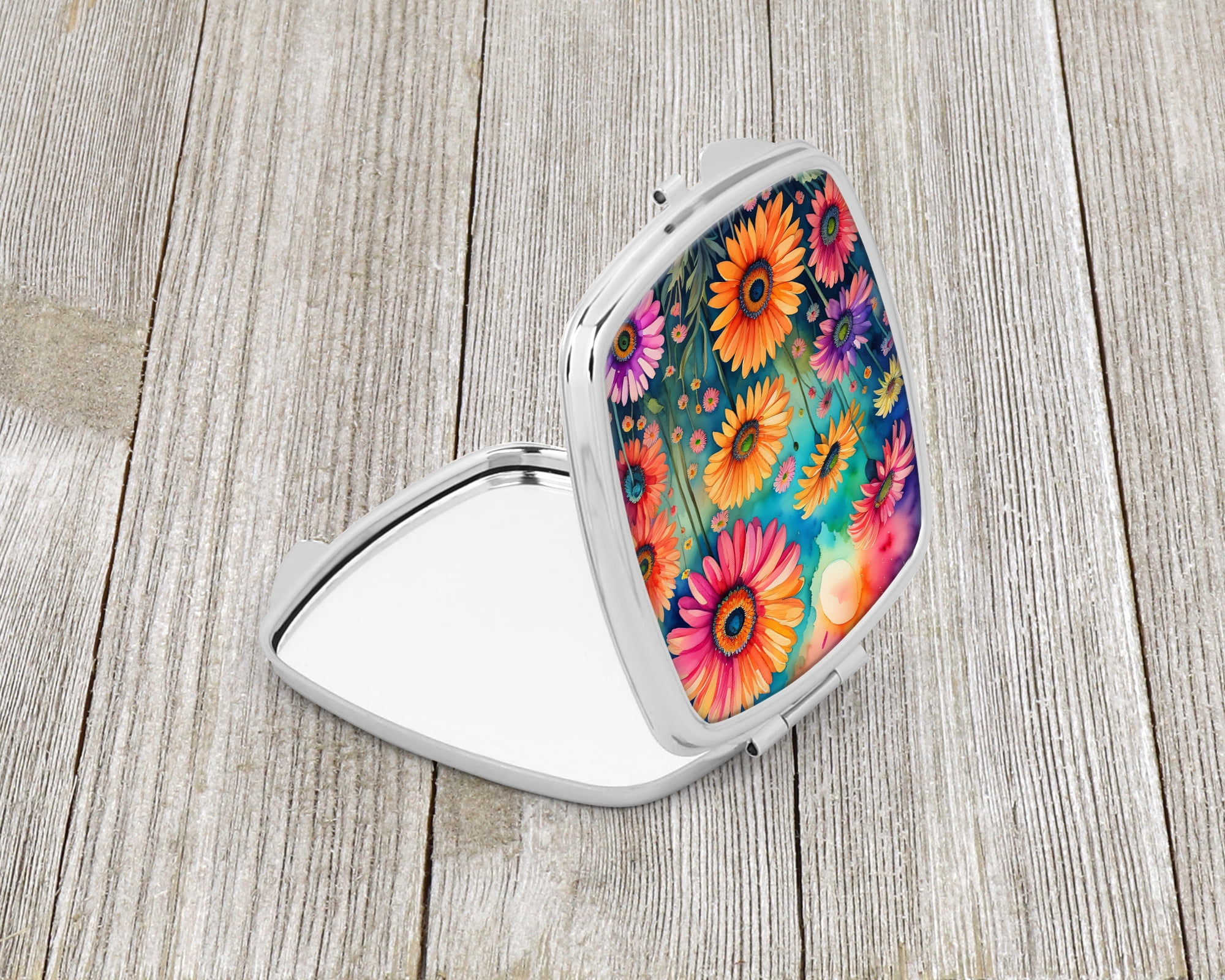 Colorful Gerbera Daisies Compact Mirror 2.75 in x 3 in