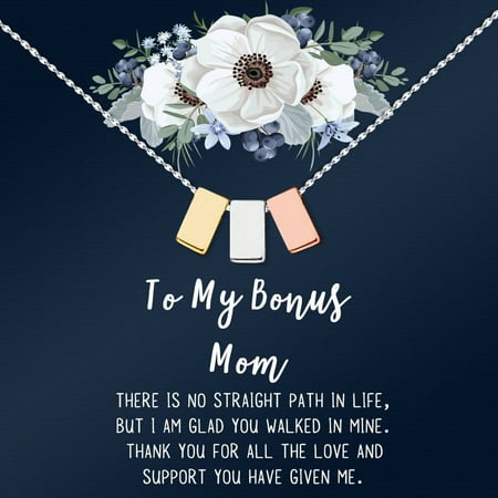 Personalized Card and Necklace for Mother s Day Gift Gift for Mom Gift for Her Custom Card and Necklace for Mom Cube Necklace for Mom [Multi-Color Personalized Card]