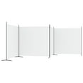 thumbnail image 2 of vidaXL 4-Panel Room Divider White 698x180 cm Fabric, 2 of 5