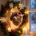 thumbnail image 4 of 3D Forest Animal Acorn Ornaments, Woodland Christmas Decor with Realistic Animal Figures, Resin Hanging Ornaments for Christmas Tree, Home, Party Decor, Cozy Forest Theme Collection, 4 of 6