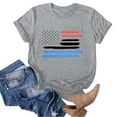 thumbnail image 4 of ORT Women's 4th of July Independence Day T-Shirt Summer USA Star Stripes Graphic Tee Tops(Z2-Grey,S), 4 of 5