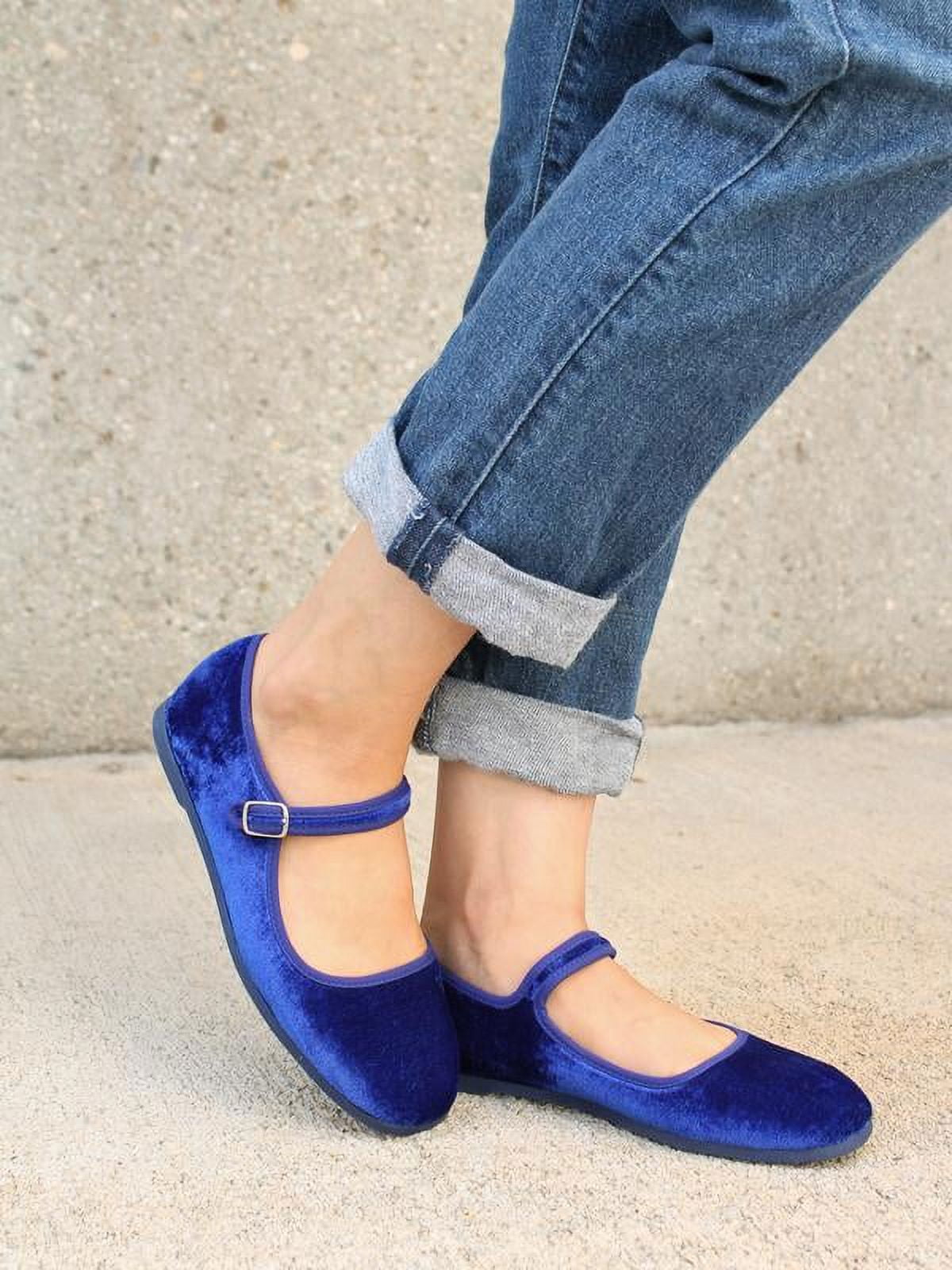 Nature Breeze Mary Jane Women's Flats in Navy