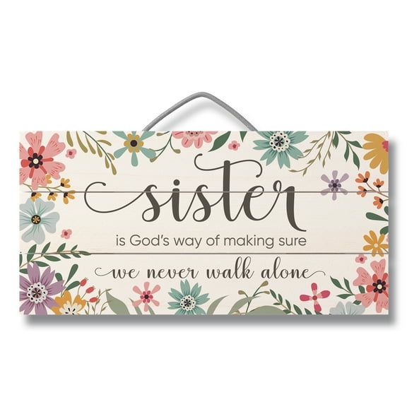 CounterArt "Sister" Slatted Pallet Hanging Wood Sign 12" by 6"