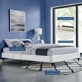 thumbnail image 5 of Harlow Queen Performance Velvet Platform Bed Frame White, 5 of 6
