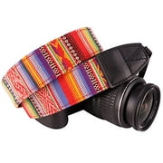 Wolven Pattern Canvas Camera Neck Shoulder Strap Belt Compatible with All DSLR/SLR/Men/Women etc, Red Stripe Pattern