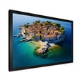 thumbnail image 2 of Designart "Aerial View Beach Village in South of France III" Beach Framed Wall Art Decor - Coastal Blue Beach & Ocean Hallway Framed Wall Art Decor, 2 of 6