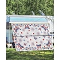 thumbnail image 4 of 4th of July RV Awning Sun Shade Screen 9'X15.3' Butterfly Mesh Sunscreen Patriotic Stars Fireworks Awning Shade Screen with Zipper UV Blocker Completed Kits for RV Motorhome Camper Trailer, 4 of 7