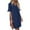 Dark Blue #72, variant on QIJIE Shirt Dress for Women V Neck Short Sleeves Solid Color Casual Flowy Summer Dresses(S-2XL) Sky Blue 2XL
