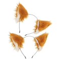 thumbnail image 3 of Headbands Girls Cute Headband For Cosplay Party Fox Ears Shape Plush Material 2Pcs, 3 of 5