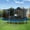 Blue, variant on Clearance! 14 Ft Trampoline with Safety Net, Ladder & Basketball Hoop, Outdoor Trampoline for Kids, Bulit-in Zipper Steel Frame, Recreational Trampoline with Spring Pad for Backyard