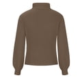 thumbnail image 4 of Sevevn Women's Winter Fashion Sexy Tube Top Long Sleeve Round Neck Turtleneck Cropped Sweater Top Brown XL Gift for Girls, 4 of 6